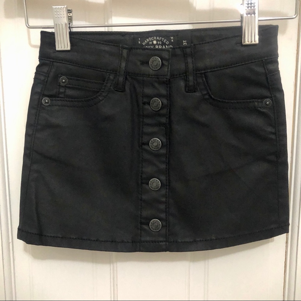 NWOT Lucky Brand girls button front denim skirt - Picture 1 of 7